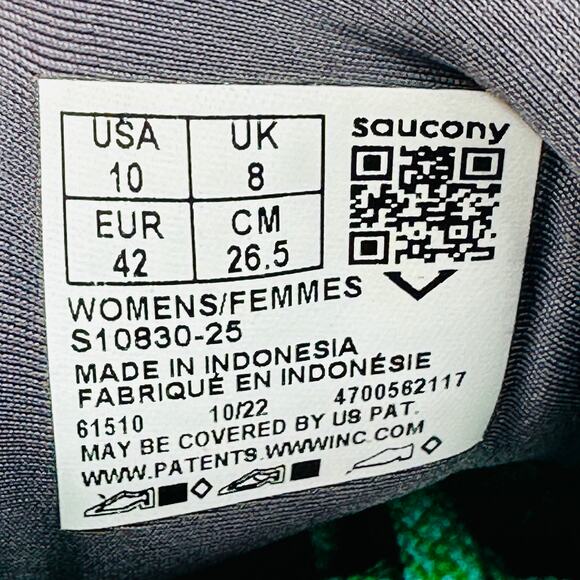 Saucony Women's Ride 16 'Sprig Peony' Green Running Shoes S10830-25 Size 10 - Picture 11 of 11